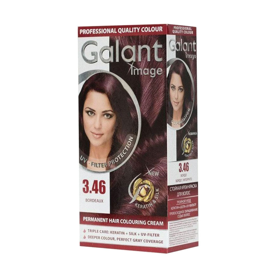 Крем-фарба для волосся Galant Image Permanent Hair Colouring Cream 3.46 Бордо, 115 мл
